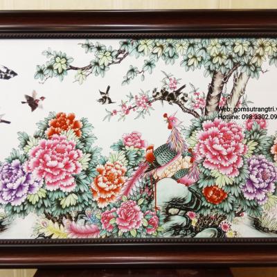 TRANH SỨ BÁCH ĐIỂU TRIỀU PHỤNG - QUÀ TẶNG TÂN GIA SANG TRỌNG